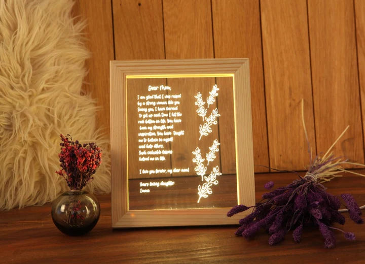 Dear Mom Frame Lamp Mothers Day gift